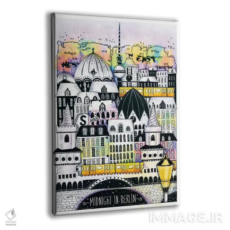 تابلو دکوراتیو نیمه شب در برلین اثر مادالینا تنتارئانو - نمای پرسپکتیو محصول
