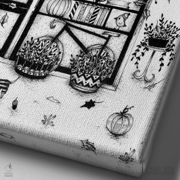 تابلو دکوراتیو کافه برلین اثر مادالینا تنتارئانو - نمای نزدیک بافت بوم