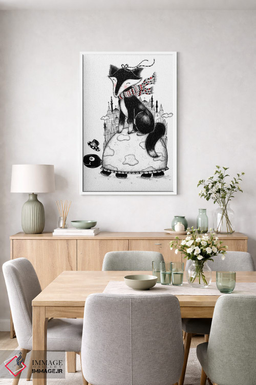 تابلو دکوراتیو روباه و لاک پشت اثر مادالینا تنتارئانو - D5W