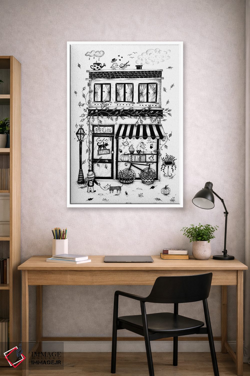 تابلو دکوراتیو کافه برلین اثر مادالینا تنتارئانو - D1W