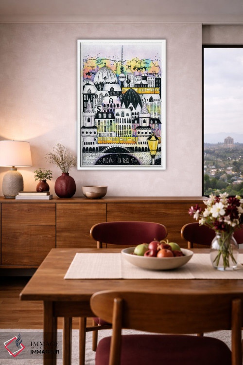 تابلو دکوراتیو نیمه شب در برلین اثر مادالینا تنتارئانو - D2W