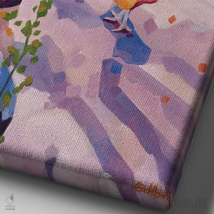 تابلو دکوراتیو یافتن مسیر خودم اثر ملیسا رید-دیواین - نمای نزدیک بافت بوم