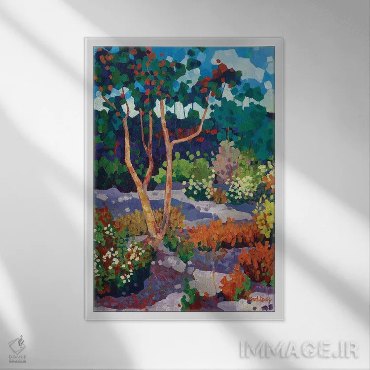 تابلو دکوراتیو من به رنگ ها خواب می بینم اثر ملیسا رید-دیواین - نمای قابدار سفید