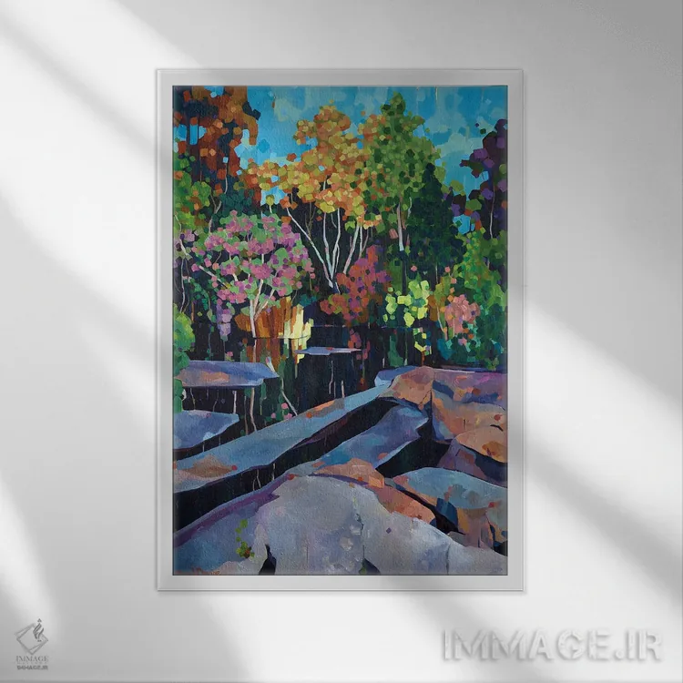 تابلو دکوراتیو آرامش اثر ملیسا رید-دیواین - نمای قابدار سفید