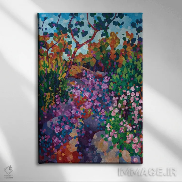 تابلو دکوراتیو زمین آراسته اثر ملیسا رید-دیواین - نمای روبهرو روی دیوار