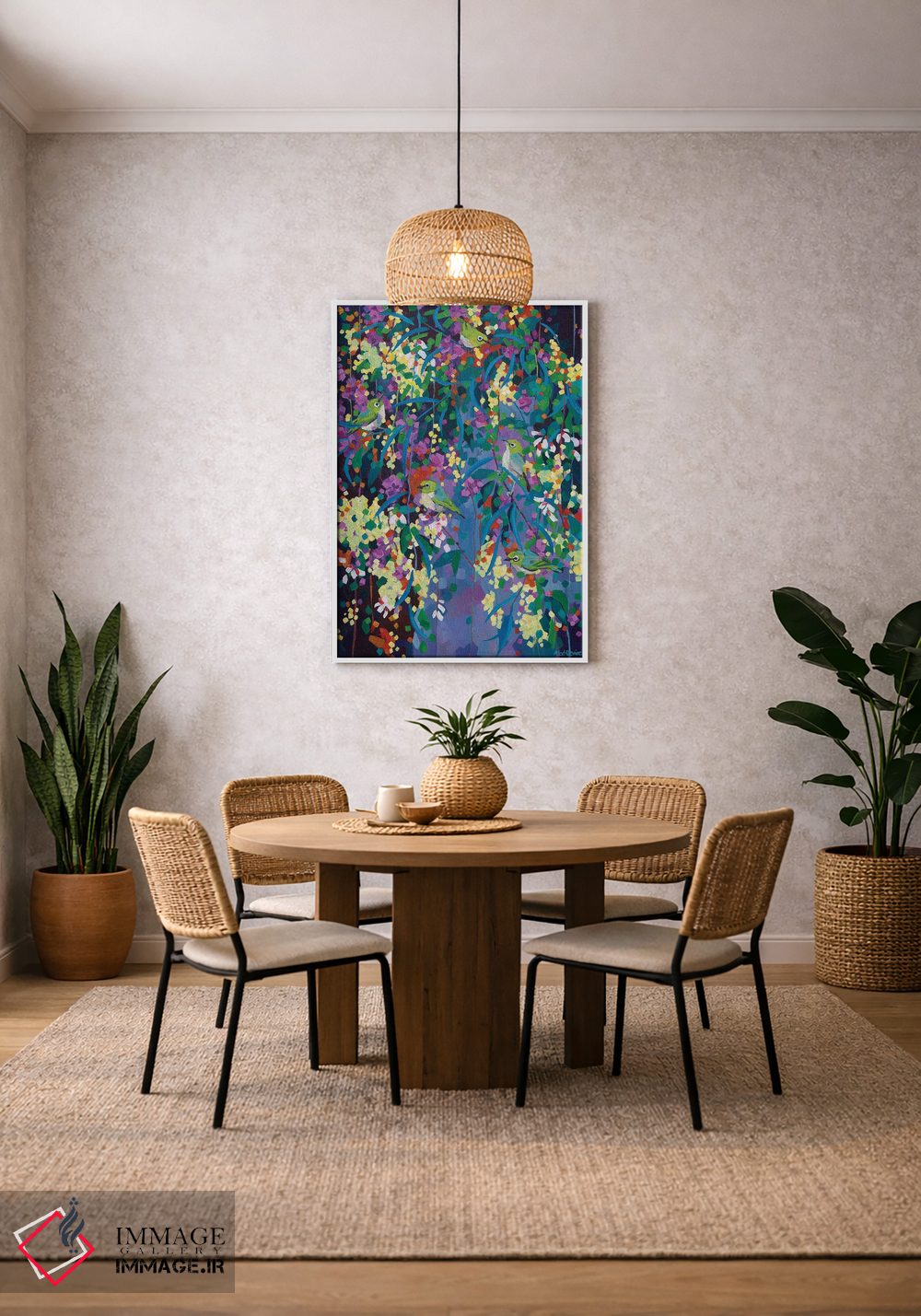 تابلو دکوراتیو چشمان نقره ای در پس حجاب اثر ملیسا رید-دیواین - D2W