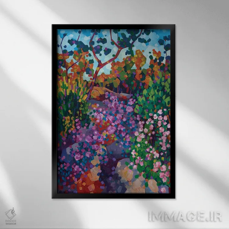 تابلو دکوراتیو زمین آراسته اثر ملیسا رید-دیواین - نمای قابدار مشکی