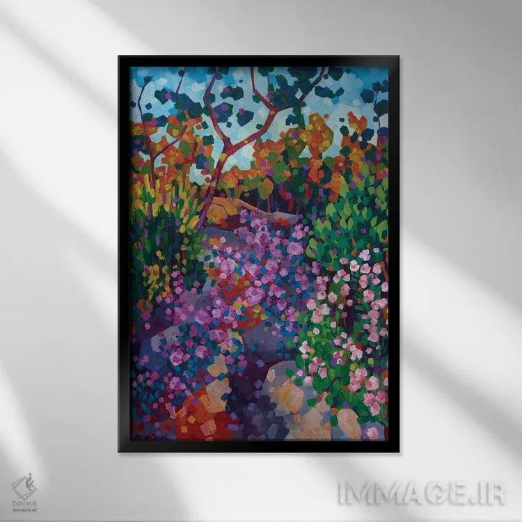 تابلو دکوراتیو زمین آراسته اثر ملیسا رید-دیواین - نمای قابدار مشکی