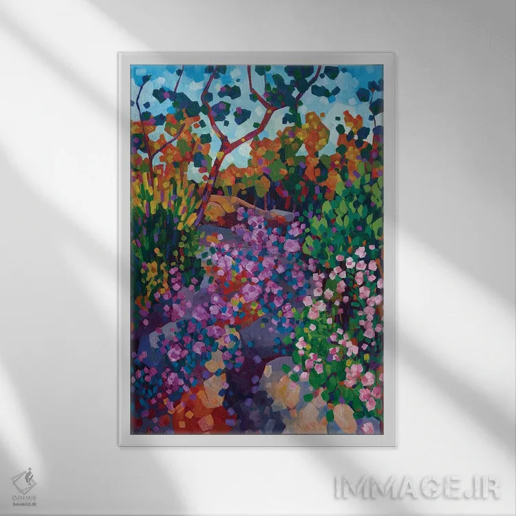 تابلو دکوراتیو زمین آراسته اثر ملیسا رید-دیواین - نمای قابدار سفید