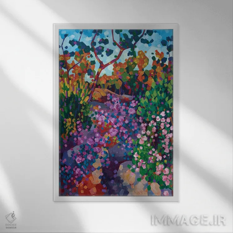 تابلو دکوراتیو زمین آراسته اثر ملیسا رید-دیواین - نمای قابدار سفید
