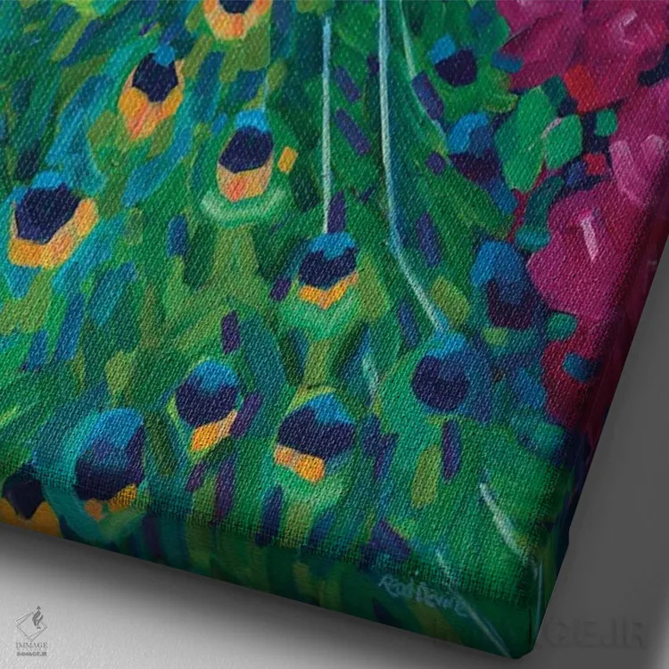 تابلو دکوراتیو باغ ملکه اثر ملیسا رید-دیواین - نمای نزدیک بافت بوم