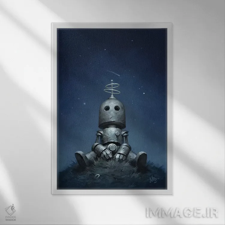 تابلو دکوراتیو وقفه اثر مت دیکسون - نمای قابدار سفید