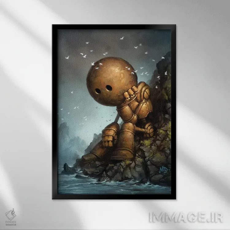 تابلو دکوراتیو درون گرایی اثر مت دیکسون - نمای قابدار مشکی