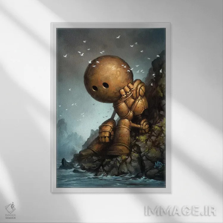 تابلو دکوراتیو درون گرایی اثر مت دیکسون - نمای قابدار سفید