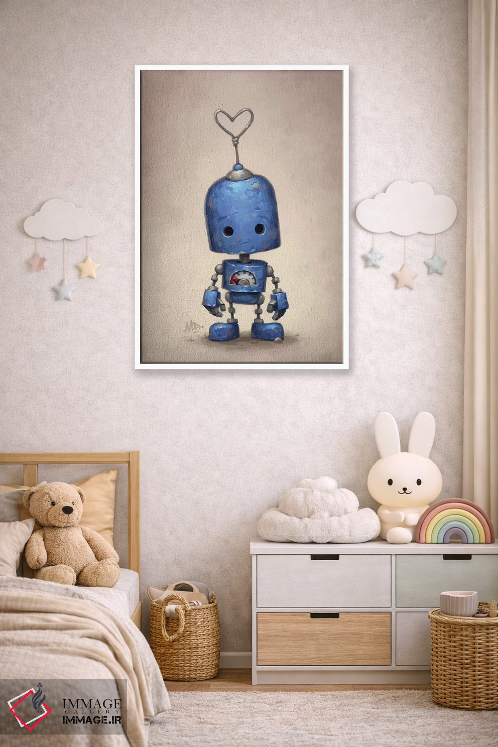 تابلو دکوراتیو آبی اثر مت دیکسون - D4W