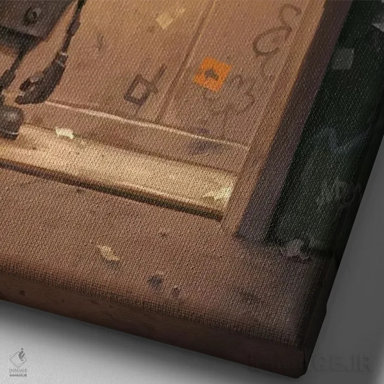 تابلو دکوراتیو دروازه اثر مت دیکسون - نمای نزدیک بافت بوم