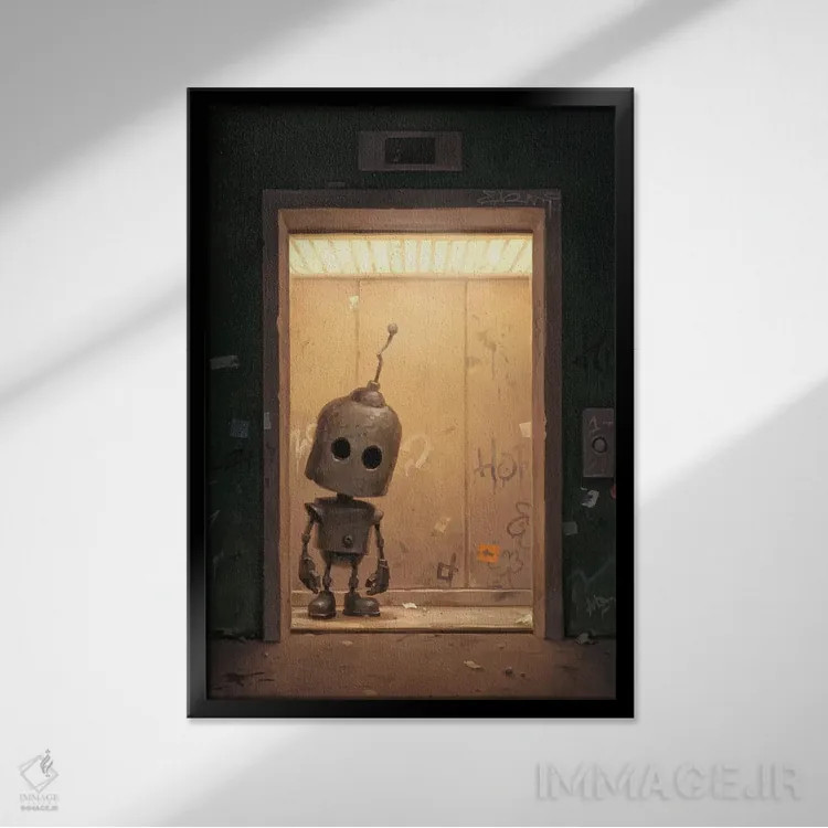 تابلو دکوراتیو دروازه اثر مت دیکسون - نمای قابدار مشکی