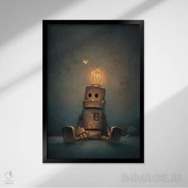 تابلو دکوراتیو صبر اثر مت دیکسون - نمای قابدار مشکی