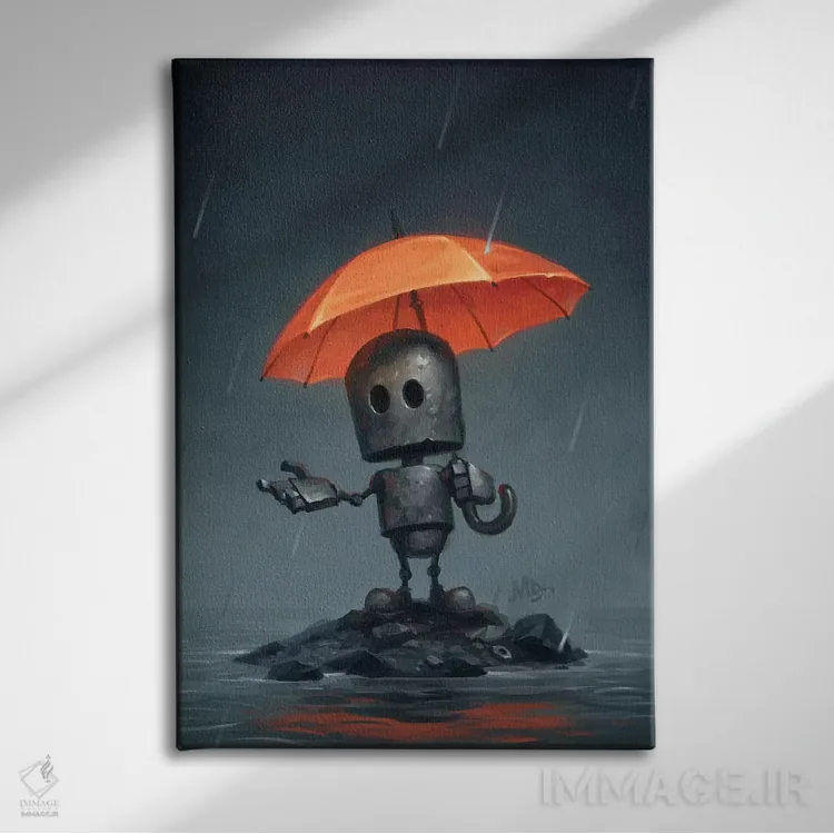 تابلو دکوراتیو فصل بارانی اثر مت دیکسون - نمای روبهرو روی دیوار