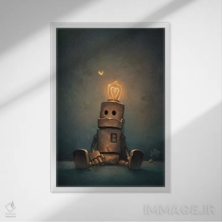 تابلو دکوراتیو صبر اثر مت دیکسون - نمای قابدار سفید