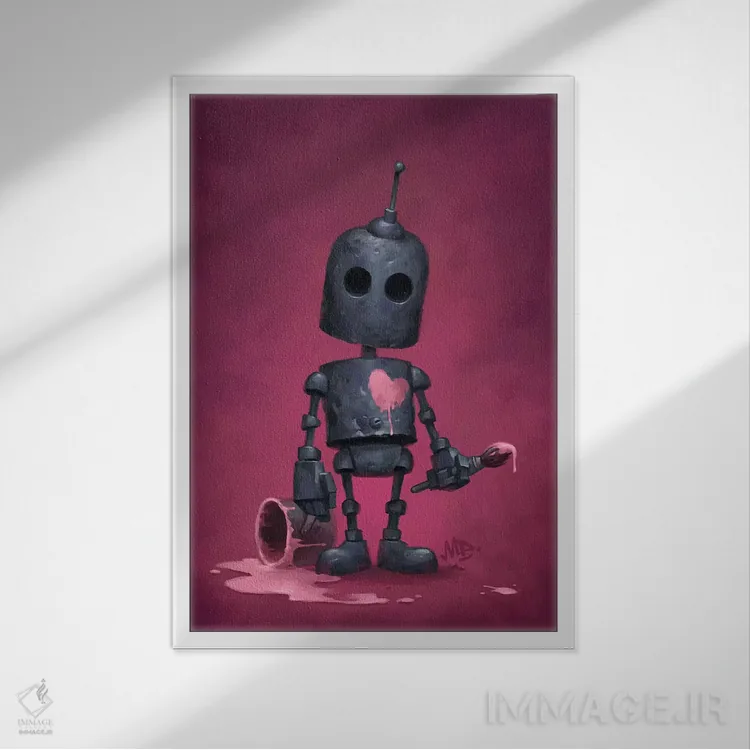 تابلو دکوراتیو هنرمند اثر مت دیکسون - نمای قابدار سفید