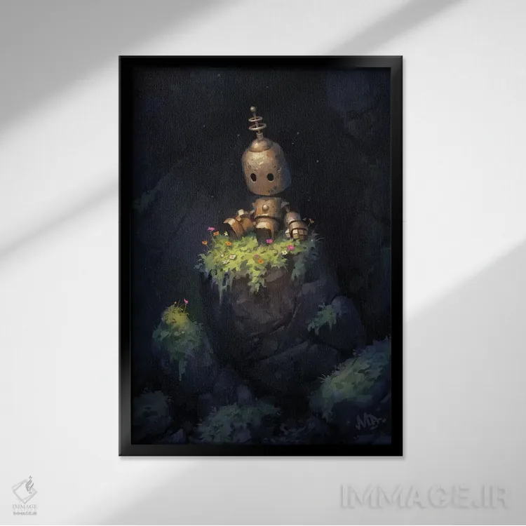 تابلو دکوراتیو باغ مخفی اثر مت دیکسون - نمای قابدار مشکی