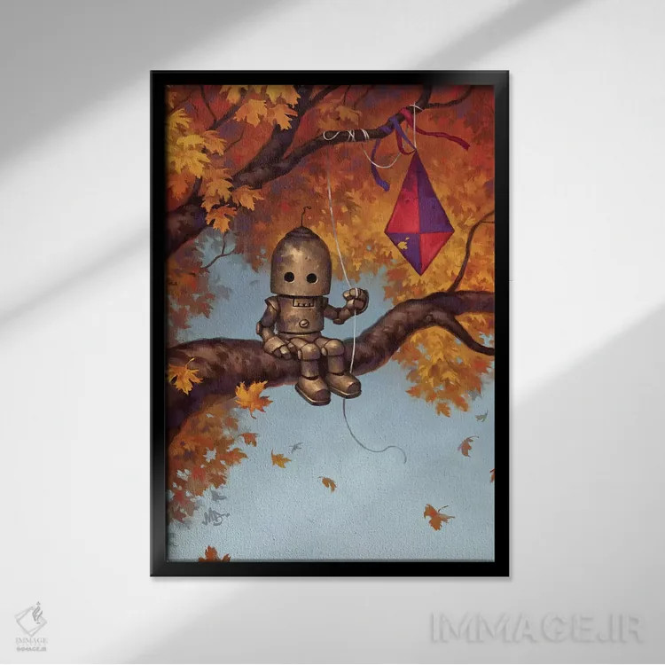 تابلو دکوراتیو راز پرواز اثر مت دیکسون - نمای قابدار مشکی