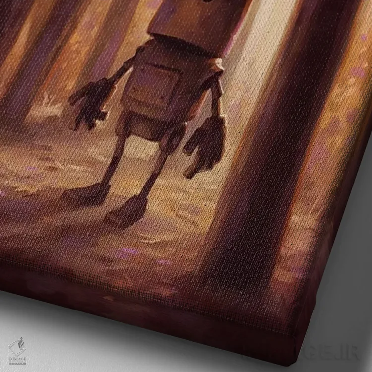 تابلو دکوراتیو آستانه اثر مت دیکسون - نمای نزدیک بافت بوم