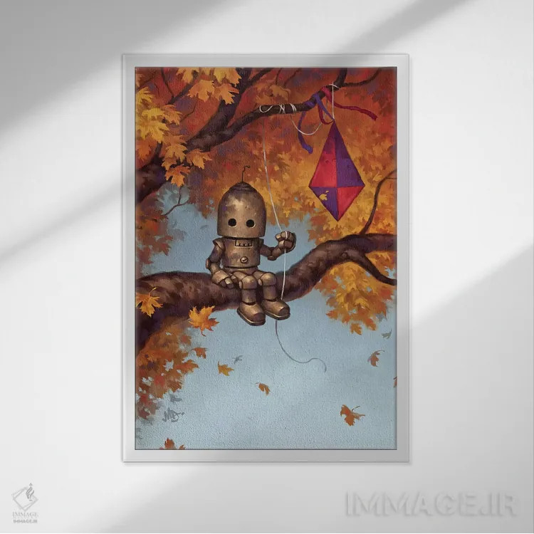 تابلو دکوراتیو راز پرواز اثر مت دیکسون - نمای قابدار سفید