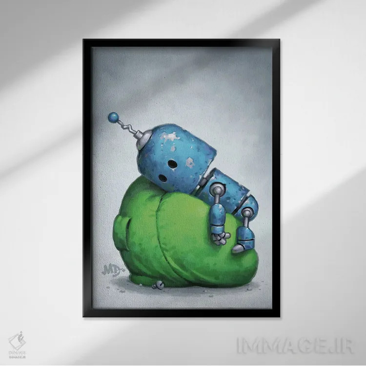 تابلو دکوراتیو باتری کم اثر مت دیکسون - نمای قابدار مشکی