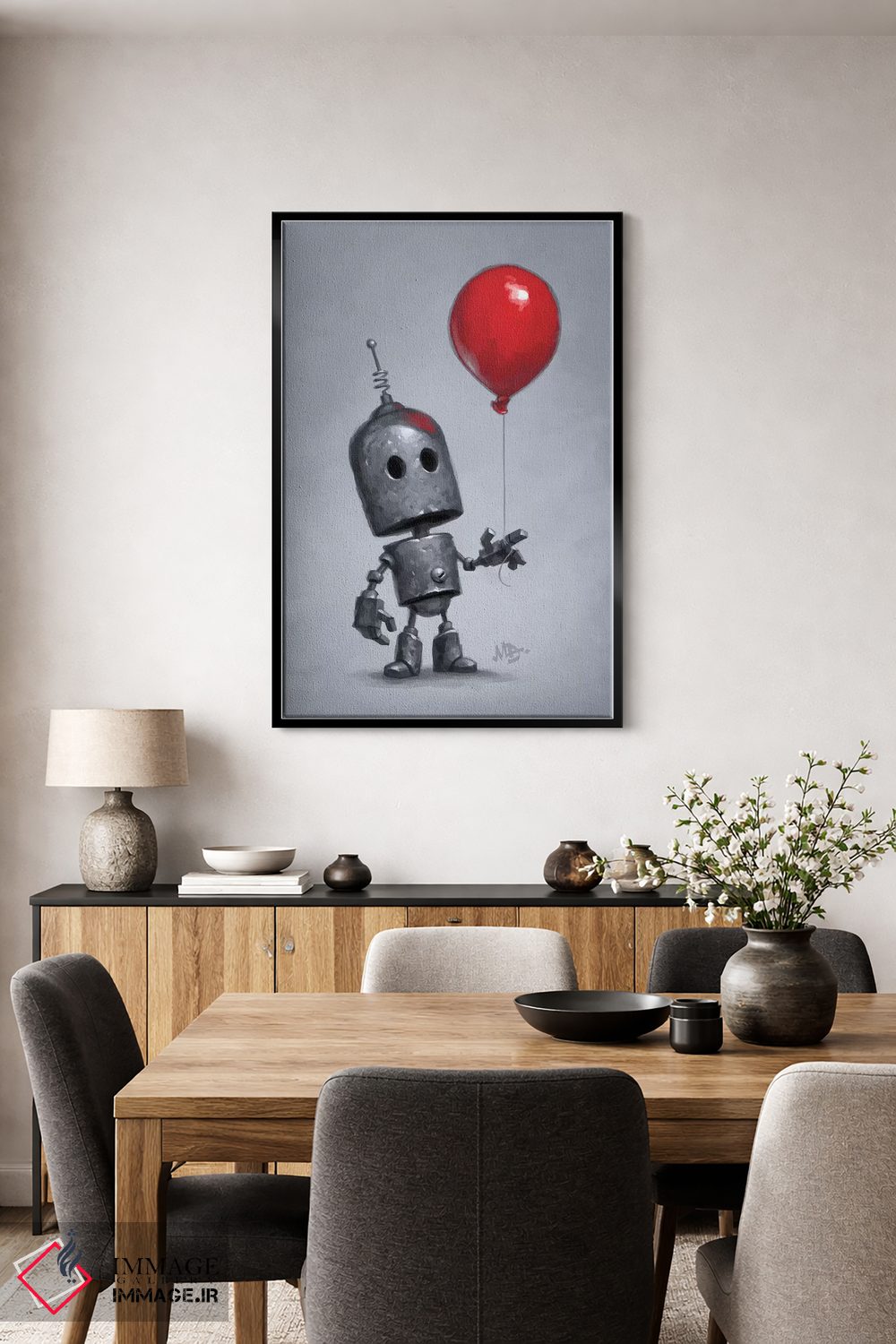 تابلو دکوراتیو بادکنک قرمز اثر مت دیکسون - D5B