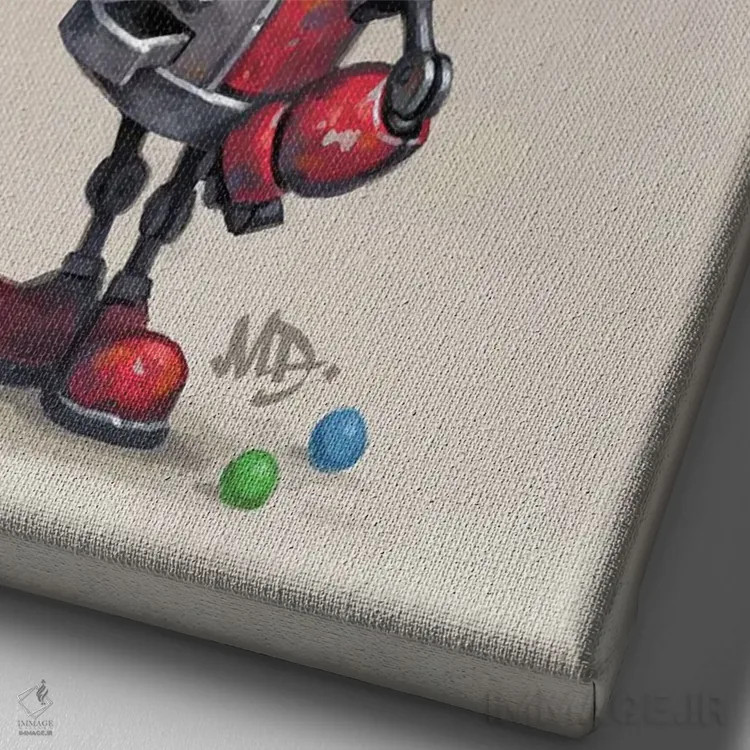 تابلو دکوراتیو خاطرات اثر مت دیکسون - نمای نزدیک بافت بوم