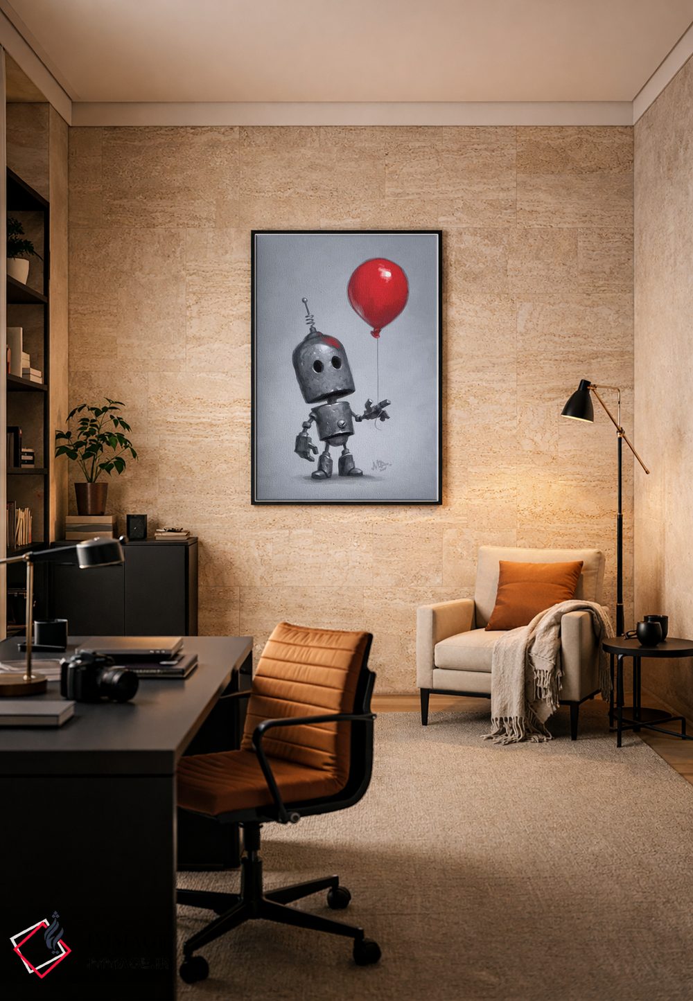 تابلو دکوراتیو بادکنک قرمز اثر مت دیکسون - D6B