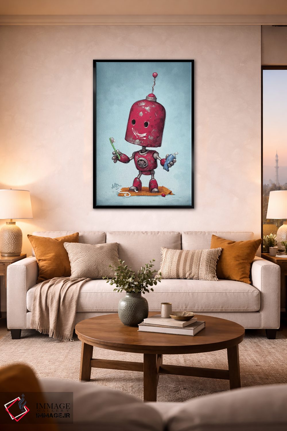 تابلو دکوراتیو چهره شجاع اثر مت دیکسون - D2B