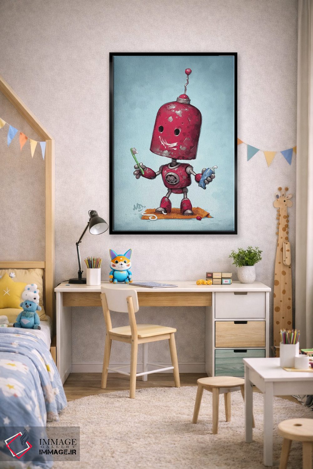 تابلو دکوراتیو چهره شجاع اثر مت دیکسون - D3B