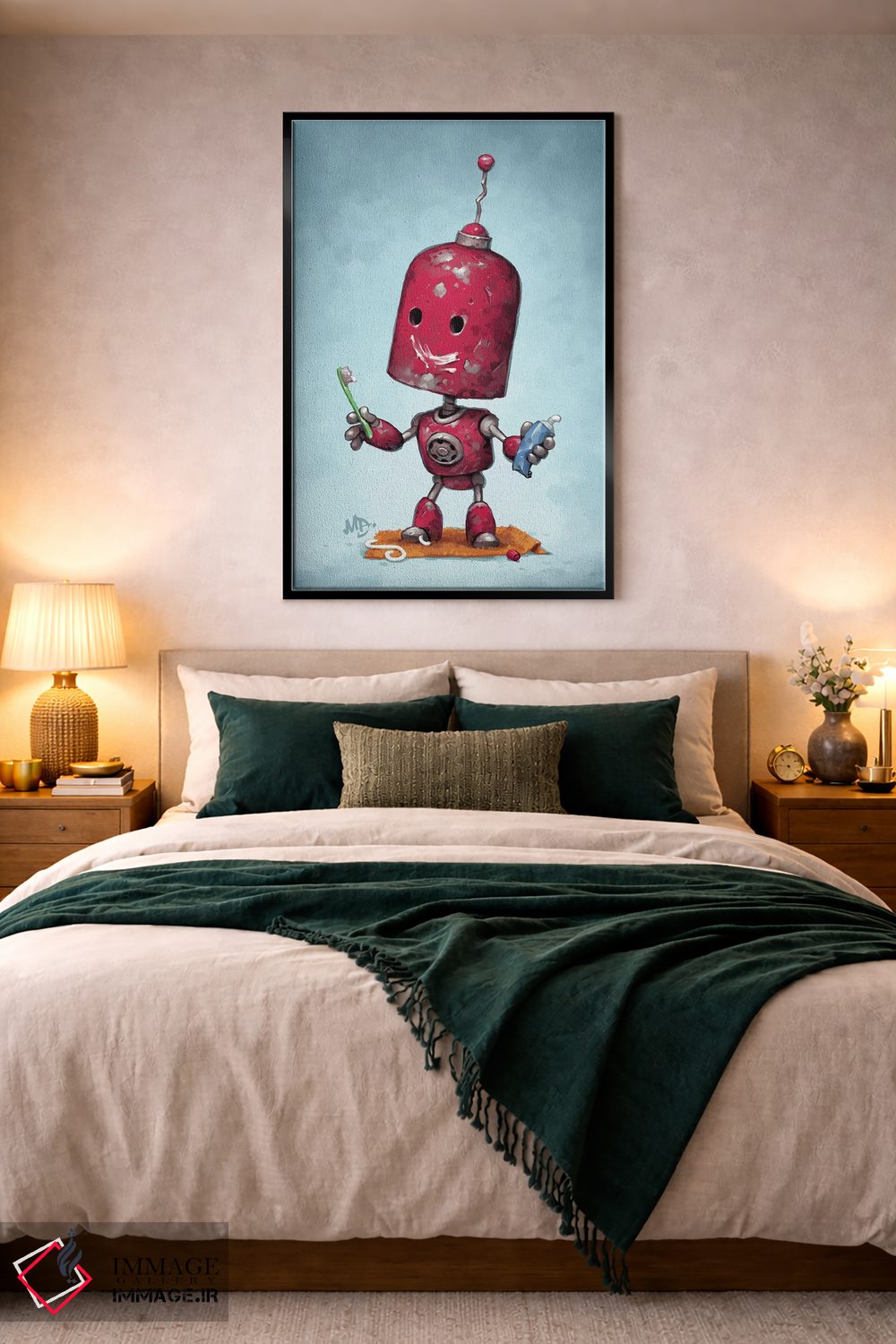 تابلو دکوراتیو چهره شجاع اثر مت دیکسون - D6B