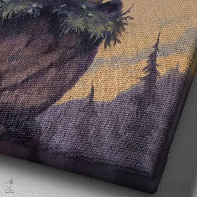 تابلو دکوراتیو یک گام کوچک اثر مت دیکسون - نمای نزدیک بافت بوم