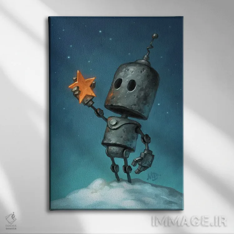 تابلو دکوراتیو بی جا اثر مت دیکسون - نمای روبهرو روی دیوار