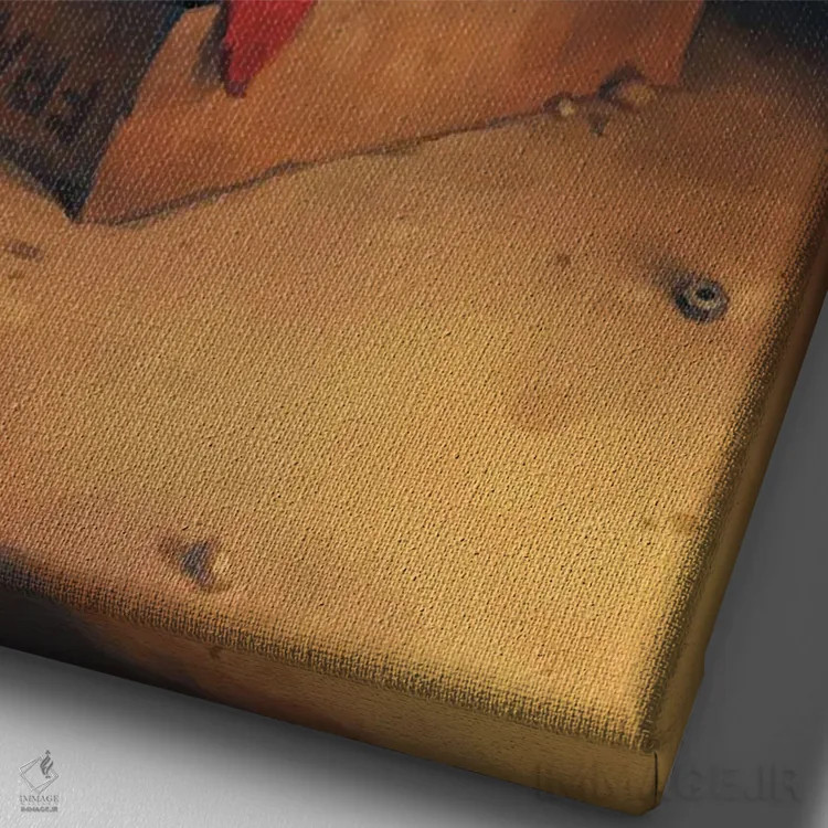 تابلو دکوراتیو شکننده اثر مت دیکسون - نمای نزدیک بافت بوم