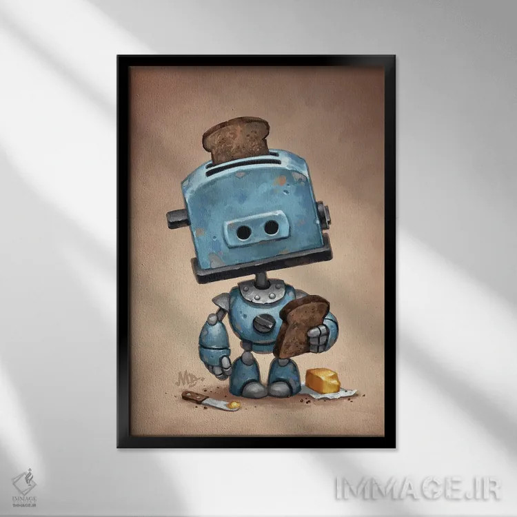 تابلو دکوراتیو آفرین اثر مت دیکسون - نمای قابدار مشکی