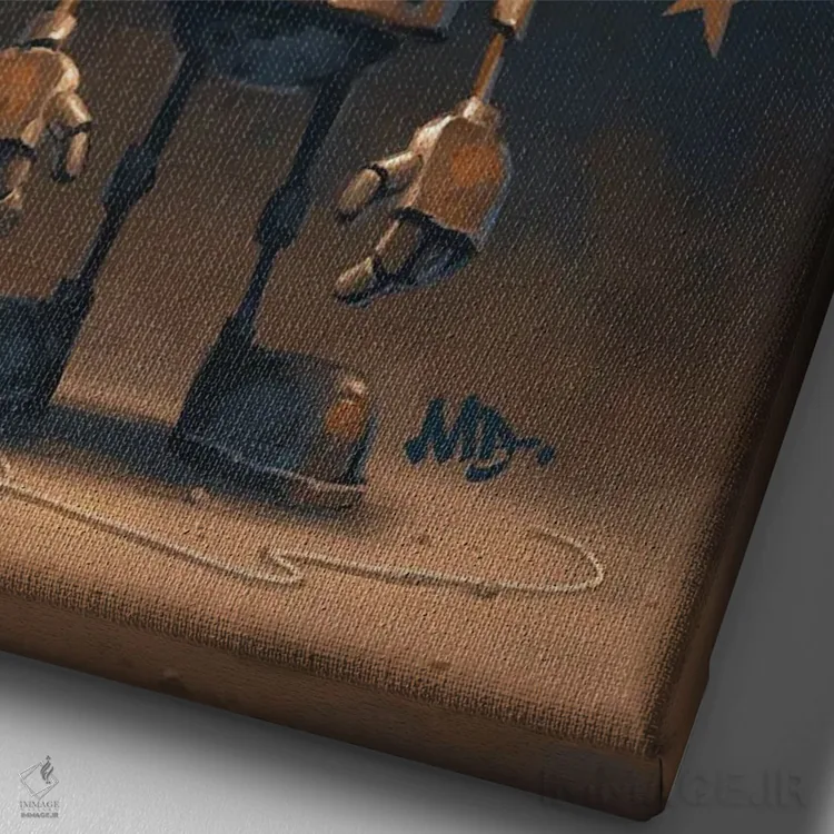 تابلو دکوراتیو به سوی ستارگان اثر مت دیکسون - نمای نزدیک بافت بوم