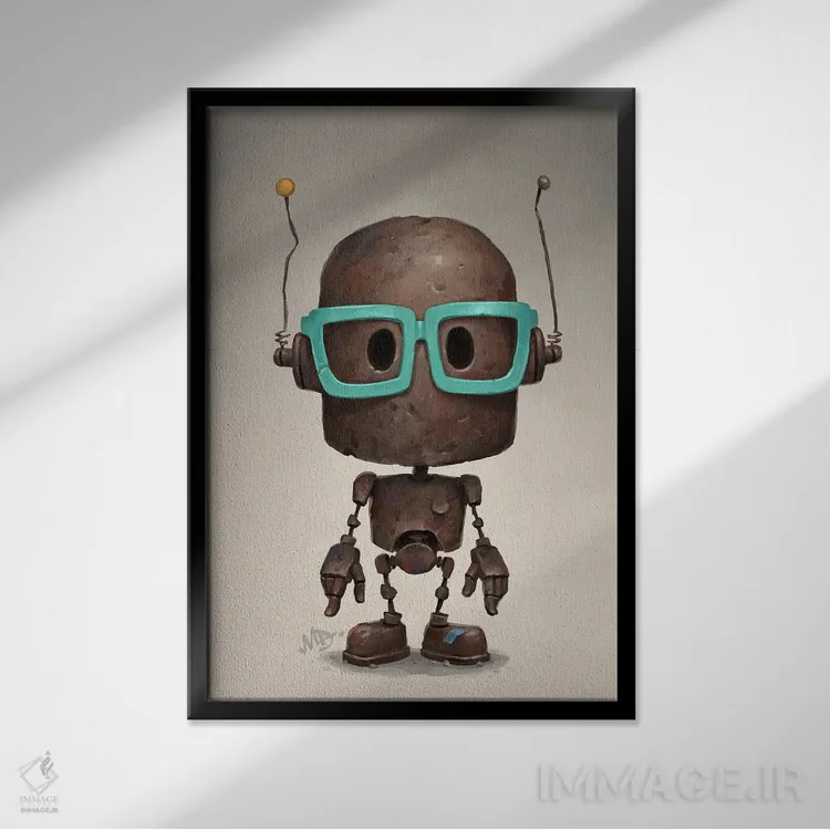 تابلو دکوراتیو در حال پردازش اثر مت دیکسون - نمای قابدار مشکی