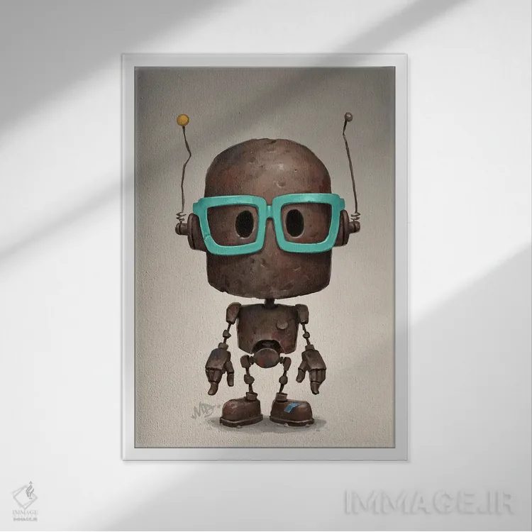 تابلو دکوراتیو در حال پردازش اثر مت دیکسون - نمای قابدار سفید