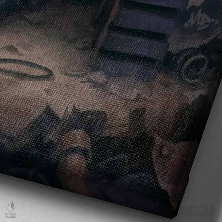 تابلو دکوراتیو استراحت چای اثر مت دیکسون - نمای نزدیک بافت بوم