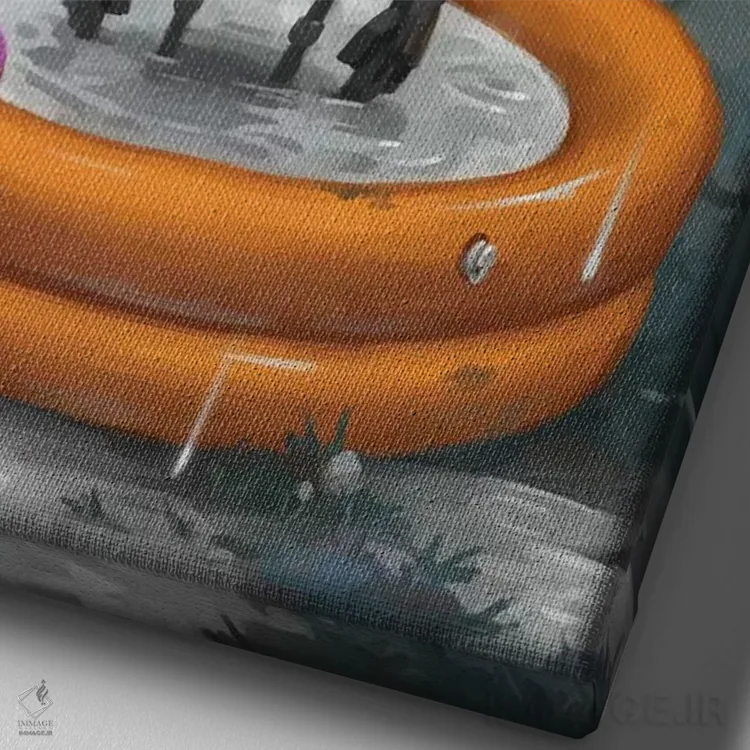 تابلو دکوراتیو رکود اثر مت دیکسون - نمای نزدیک بافت بوم