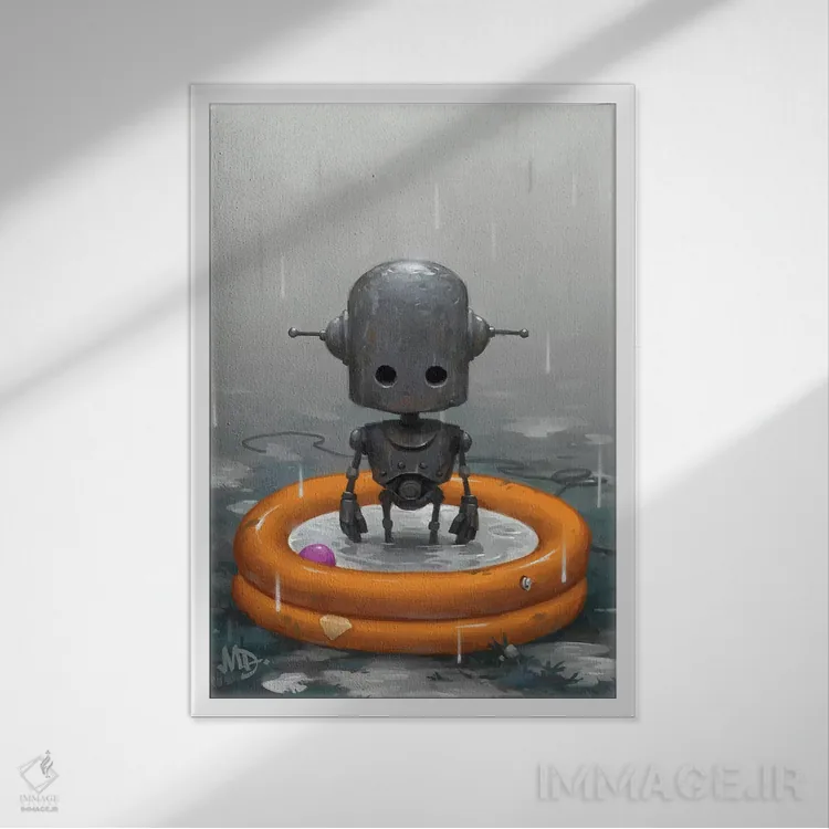 تابلو دکوراتیو رکود اثر مت دیکسون - نمای قابدار سفید