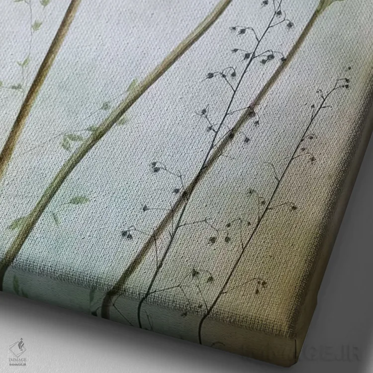 تابلو دکوراتیو آلیوم II اثر مندی دیشر - نمای نزدیک بافت بوم