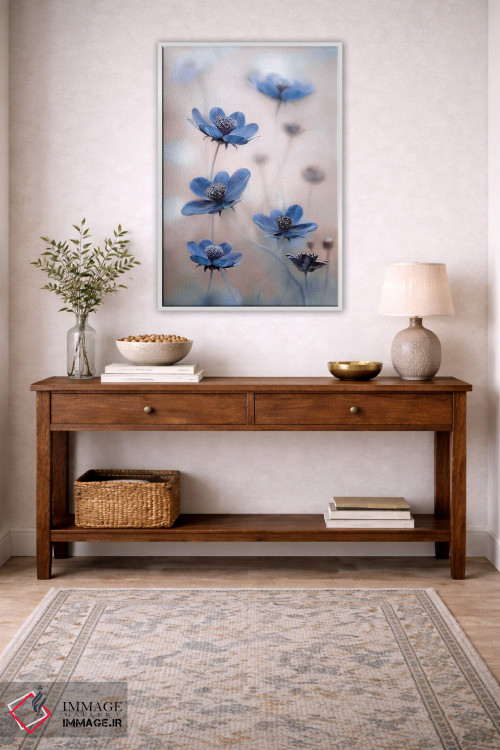 تابلو دکوراتیو کاسموس آبی اثر مندی دیشر - D2W