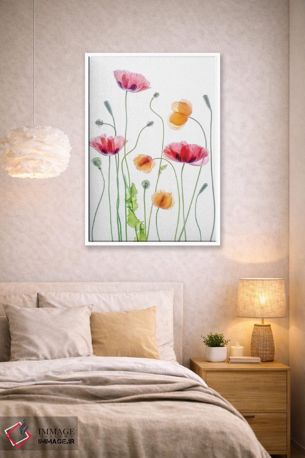 تابلو دکوراتیو شقایق ها اثر مندی دیشر - D1W