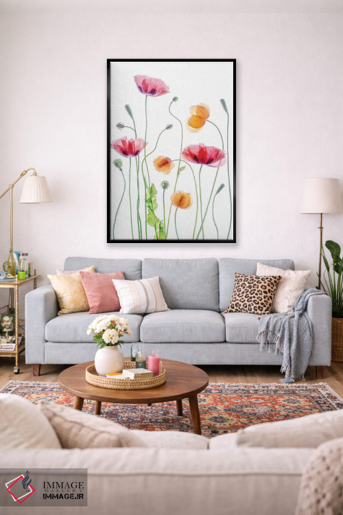 تابلو دکوراتیو شقایق ها اثر مندی دیشر - D2B